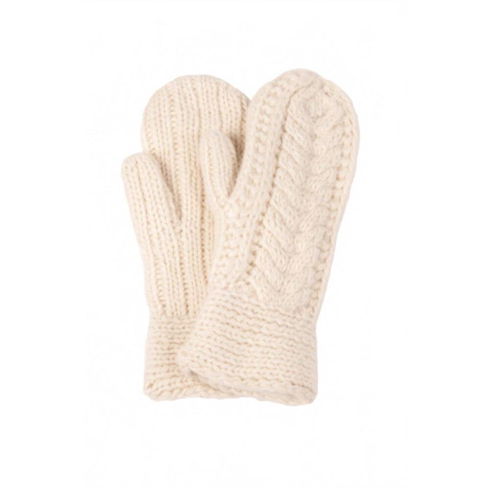 NEW NIRVANNA DESIGNS women's soho knit mittens in white